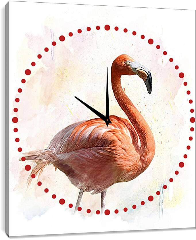Часы картина - Фламинго