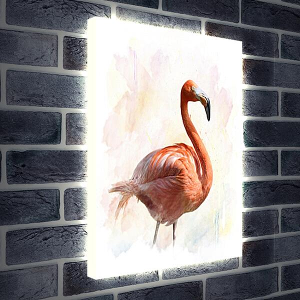 Лайтбокс световая панель - Фламинго