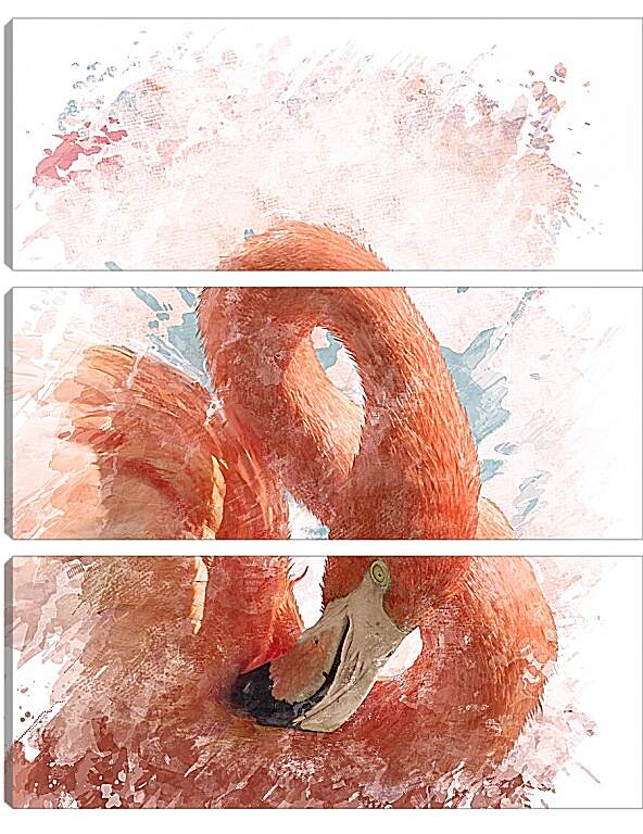Модульная картина - Розовый фламинго
