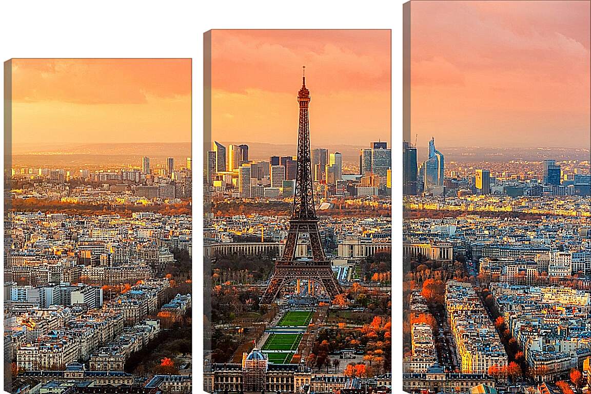 Модульная картина - Панорама Парижа