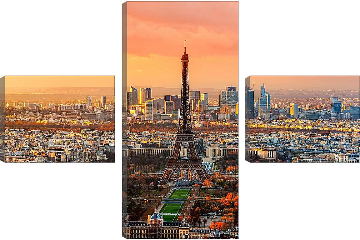 Модульная картина - Панорама Парижа