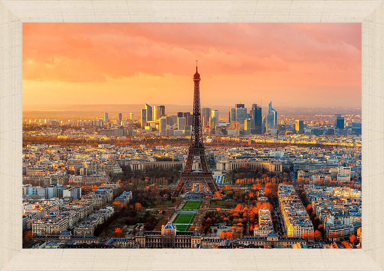 Картина в раме - Панорама Парижа
