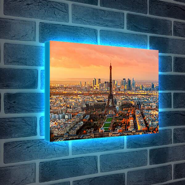 Лайтбокс световая панель - Панорама Парижа
