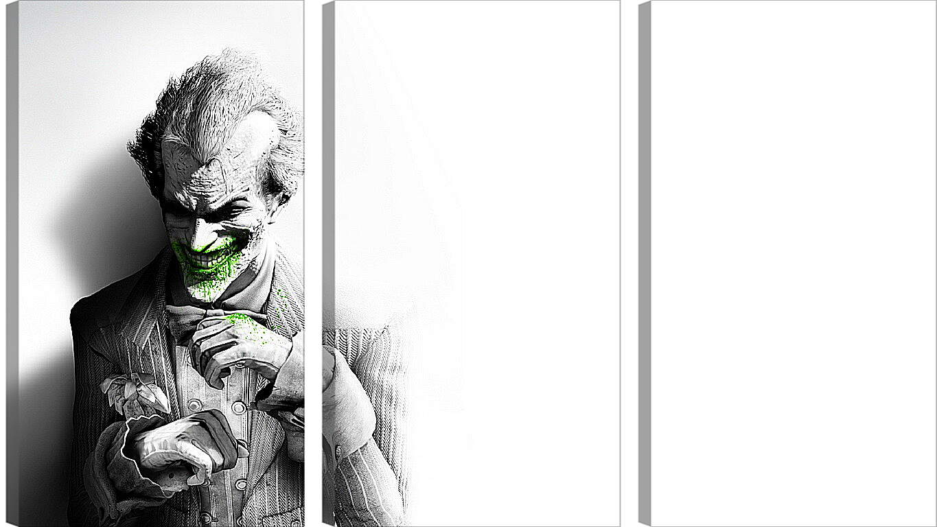 Модульная картина - batman arkham city, joker, smile
