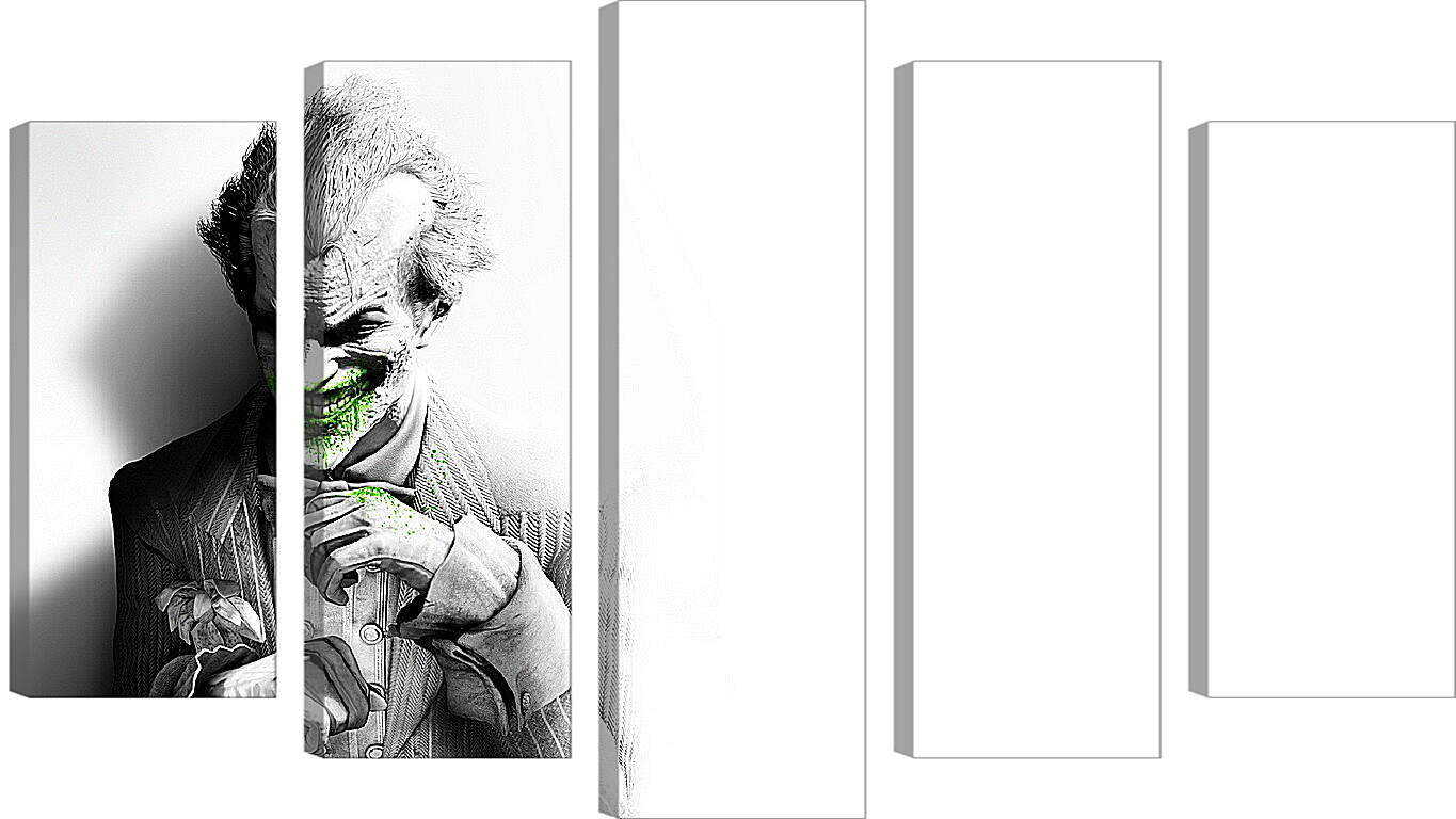 Модульная картина - batman arkham city, joker, smile
