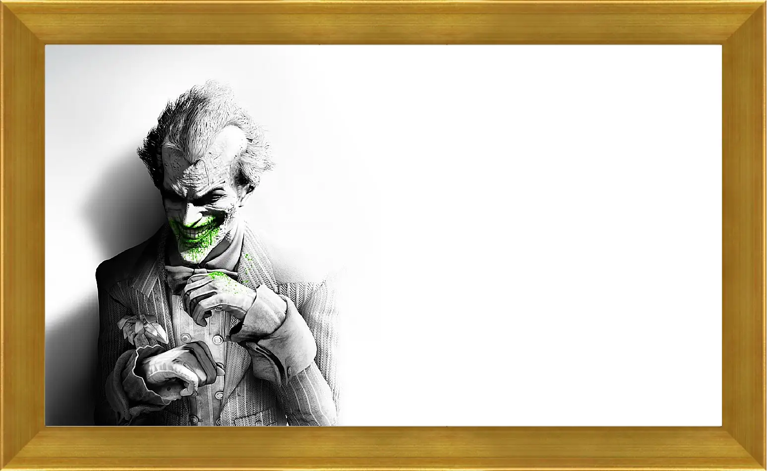 Картина в раме - batman arkham city, joker, smile
