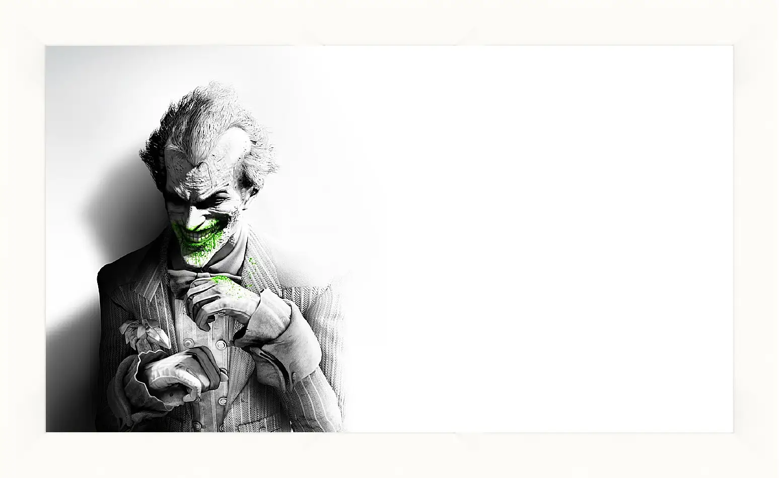 Картина в раме - batman arkham city, joker, smile
