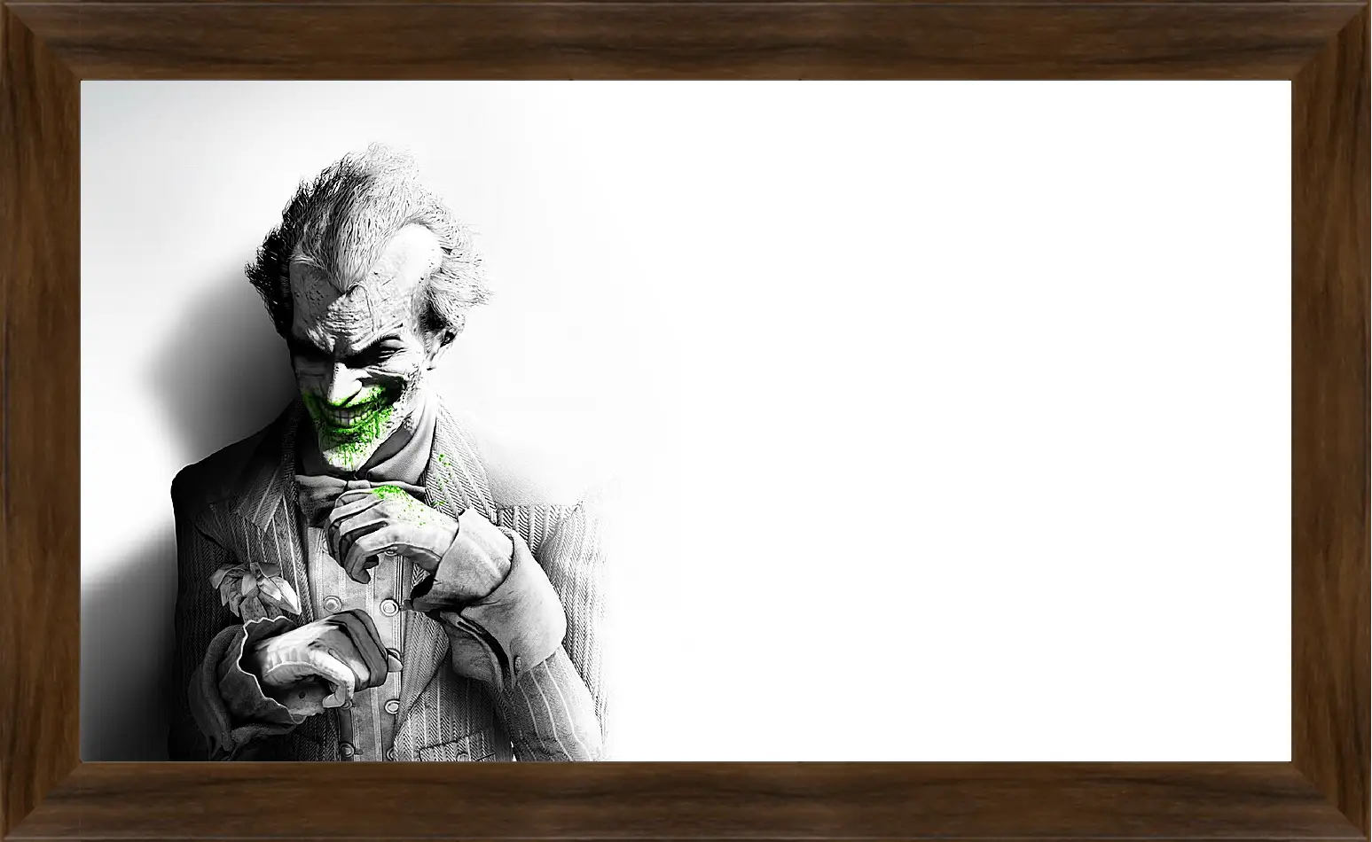 Картина в раме - batman arkham city, joker, smile
