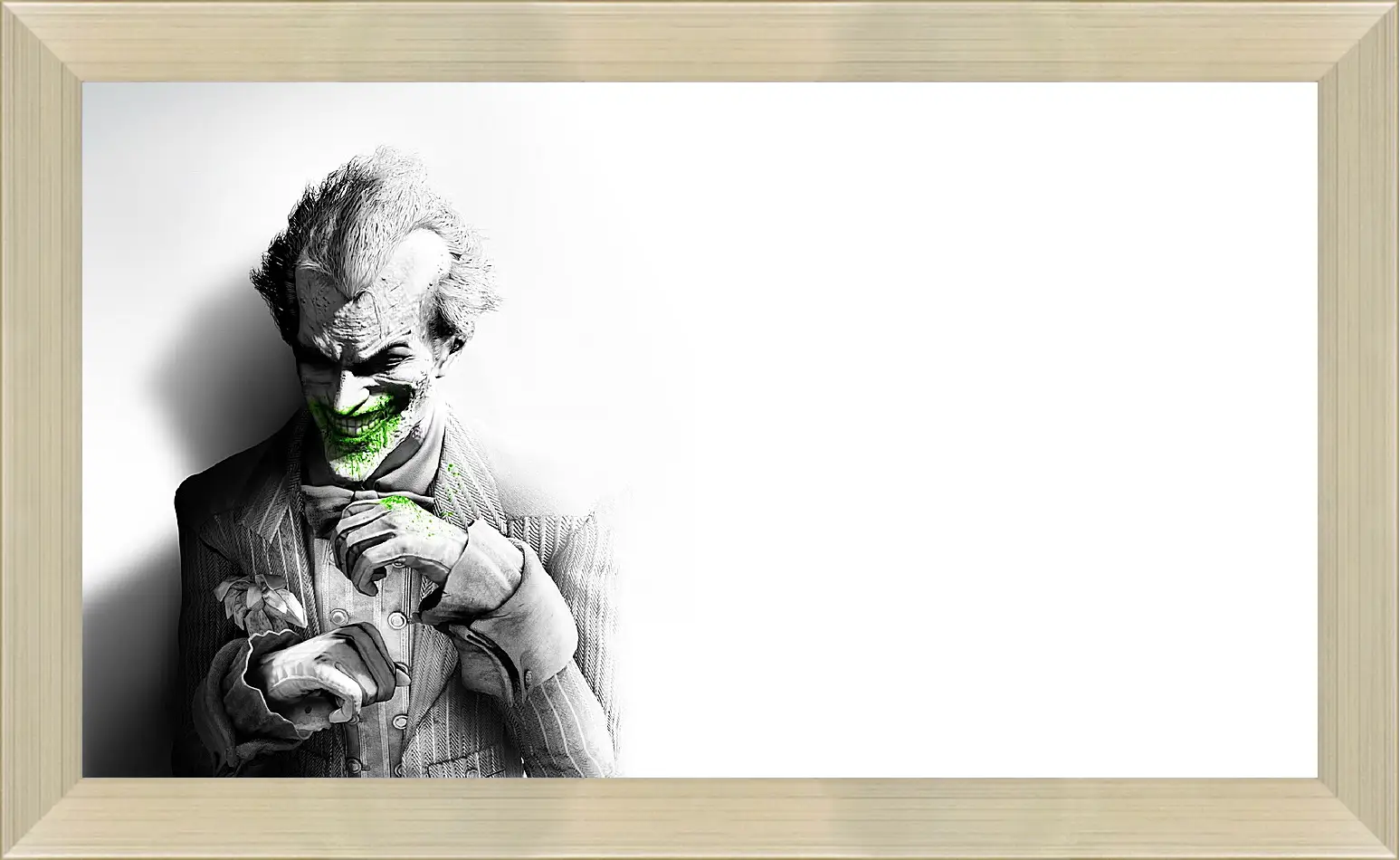 Картина в раме - batman arkham city, joker, smile
