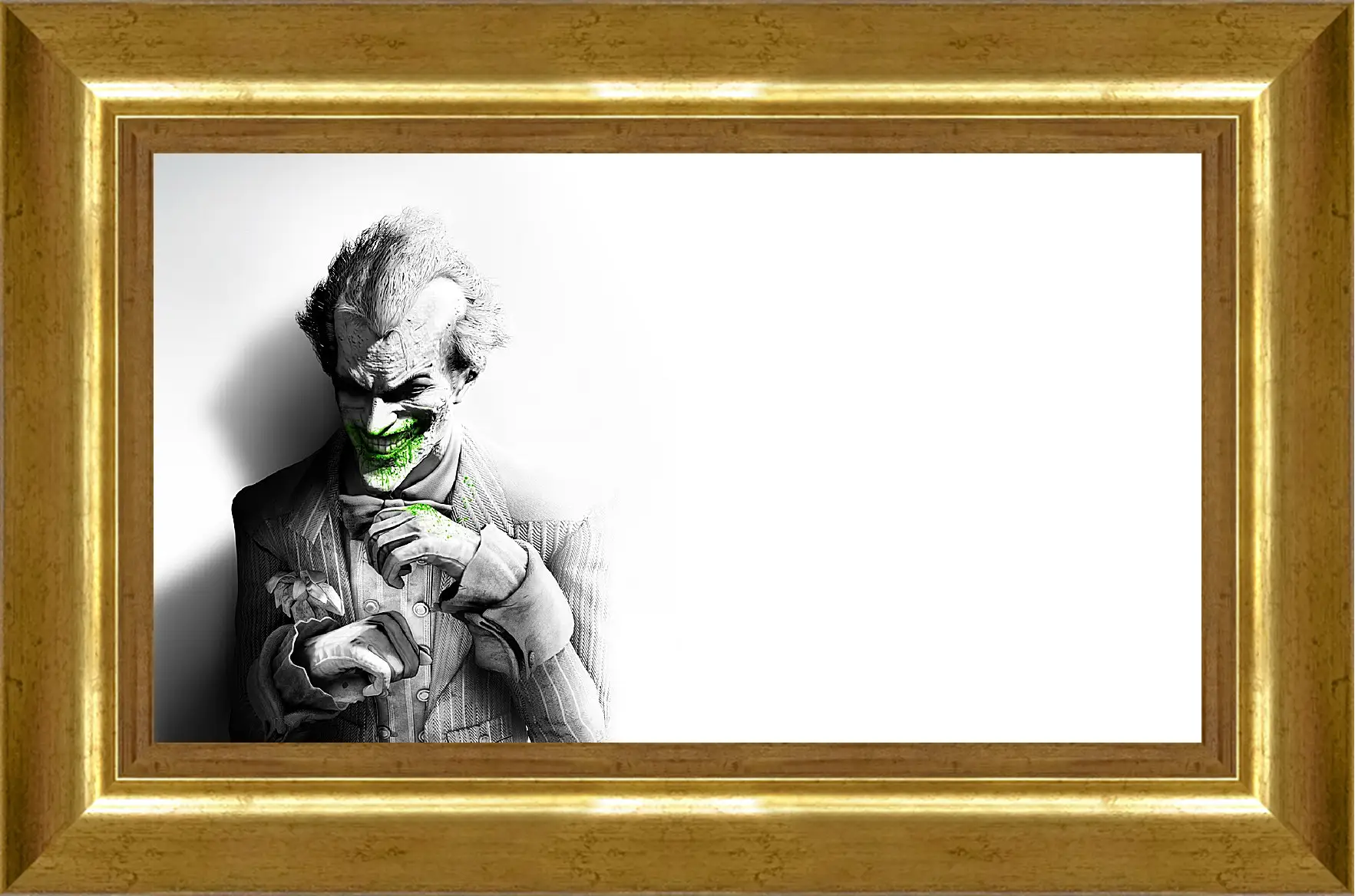 Картина в раме - batman arkham city, joker, smile
