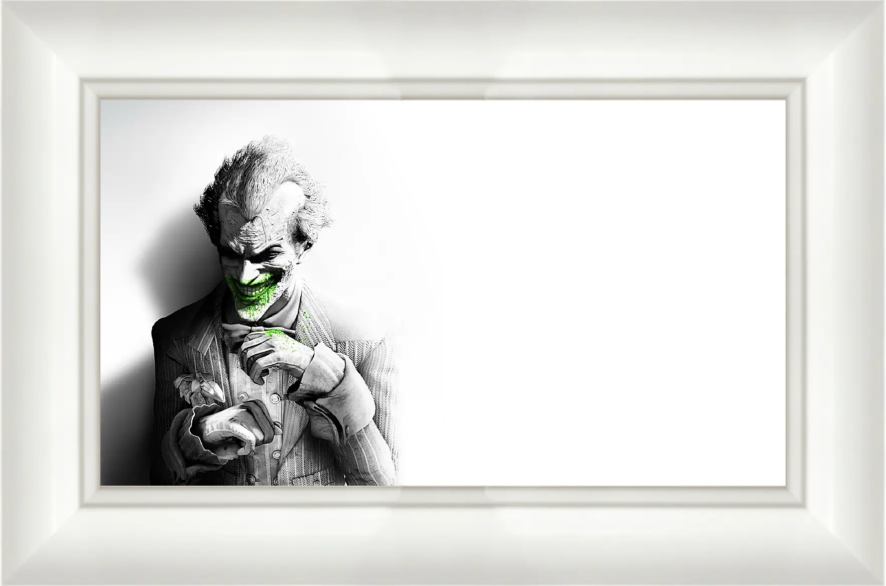 Картина в раме - batman arkham city, joker, smile
