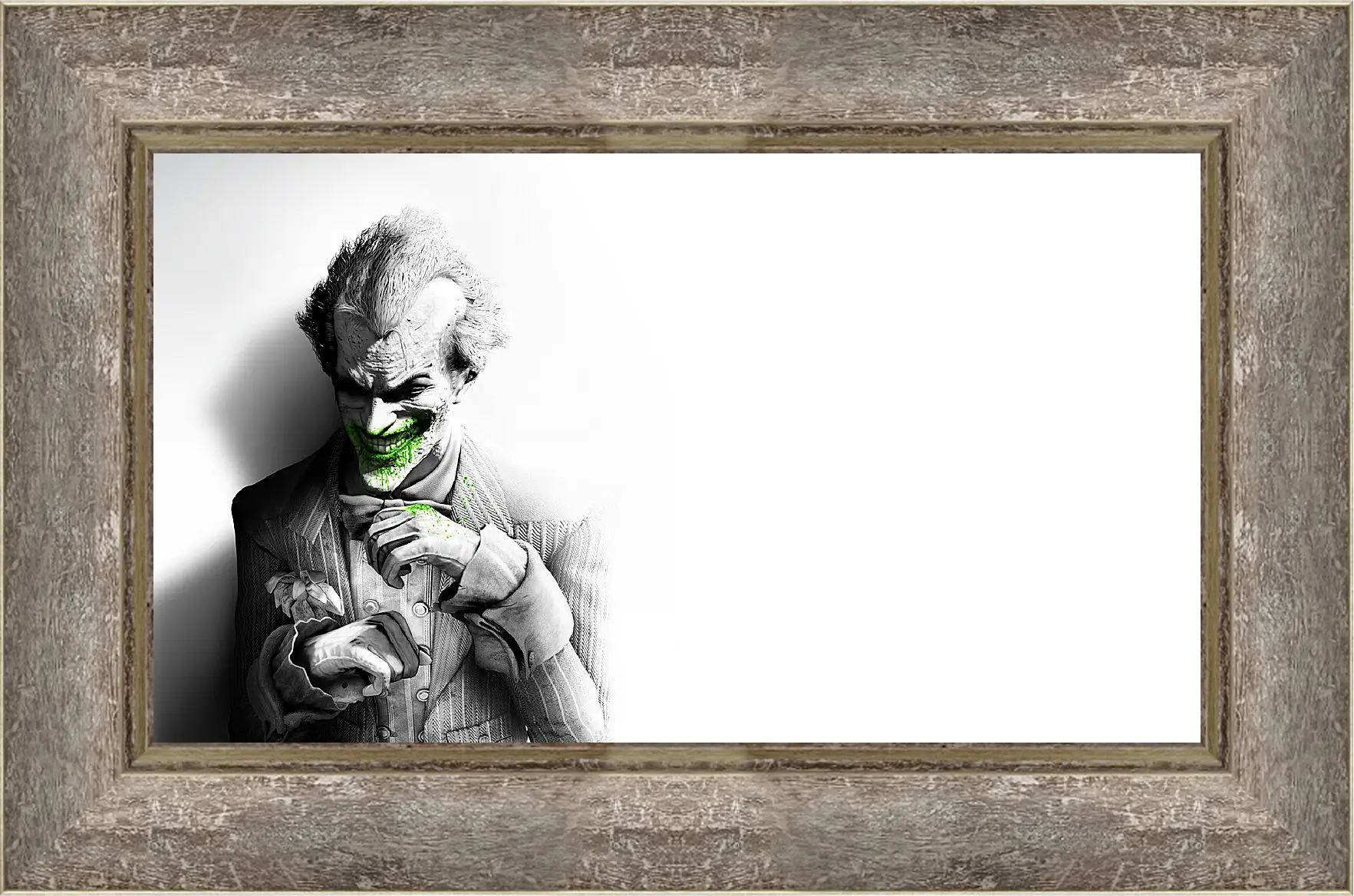 Картина в раме - batman arkham city, joker, smile
