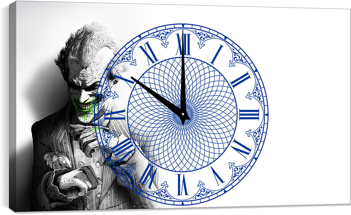 Часы картина - batman arkham city, joker, smile
