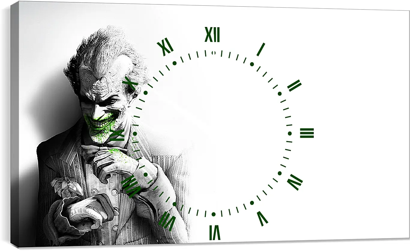 Часы картина - batman arkham city, joker, smile
