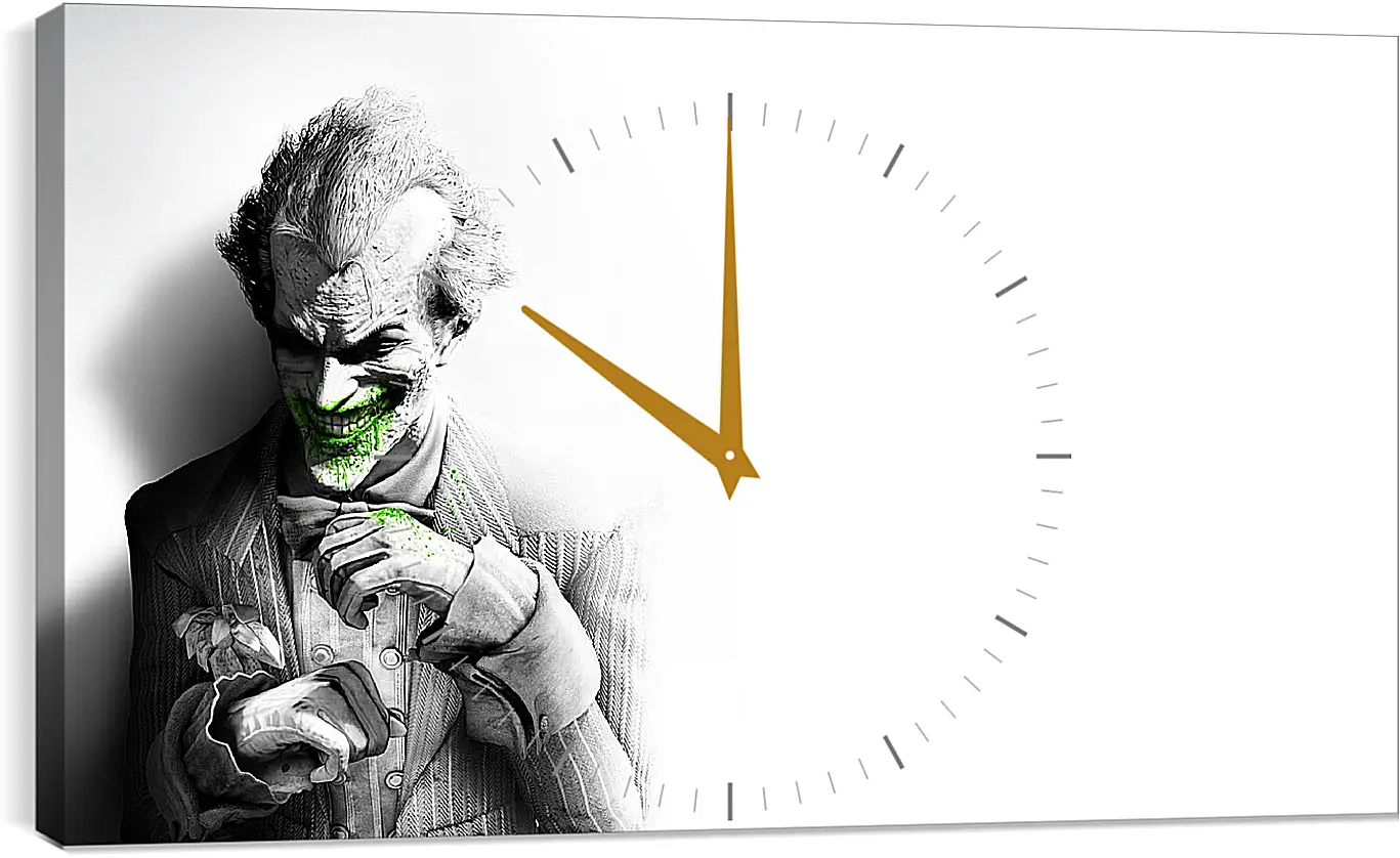 Часы картина - batman arkham city, joker, smile
