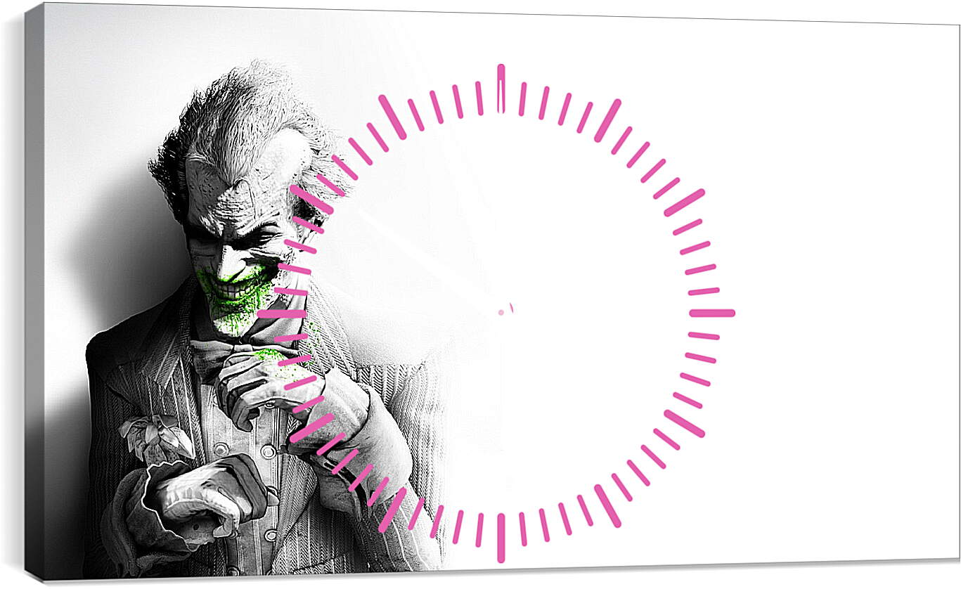 Часы картина - batman arkham city, joker, smile
