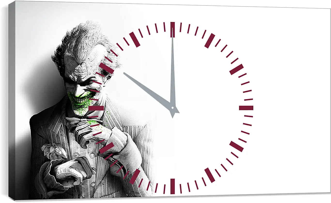 Часы картина - batman arkham city, joker, smile
