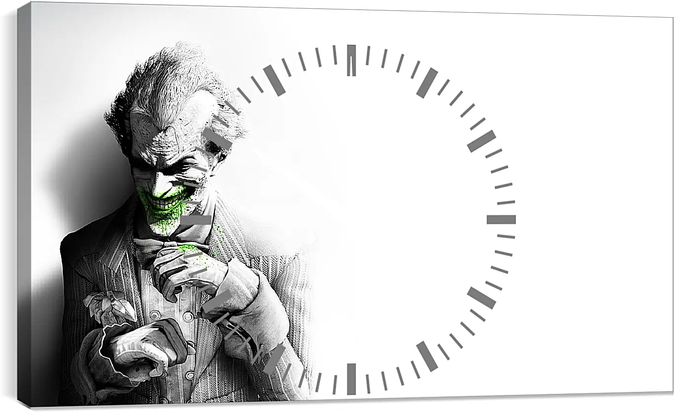 Часы картина - batman arkham city, joker, smile
