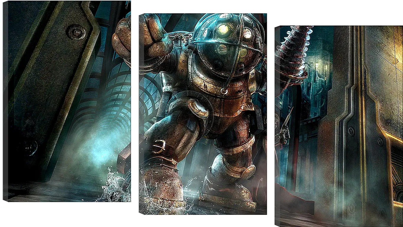 Модульная картина - bioshock, big daddy, little sister
