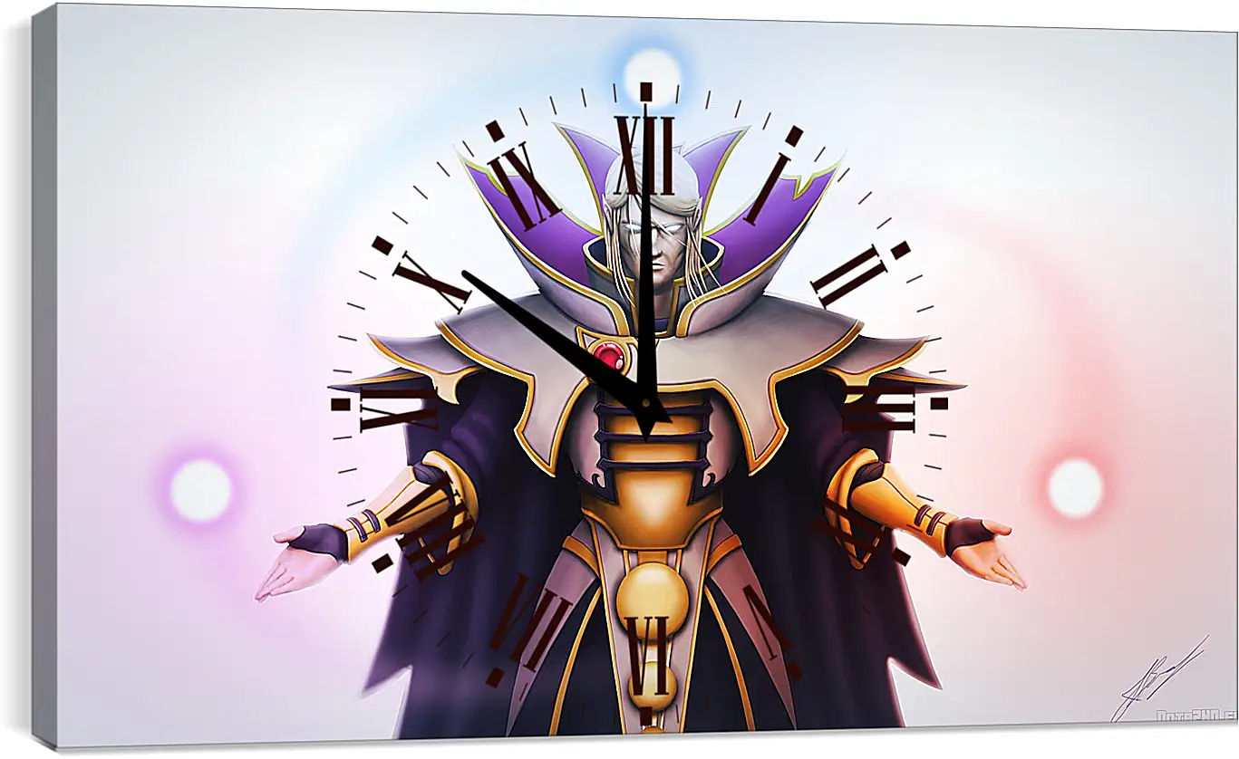 Часы картина - invoker, dota 2, art