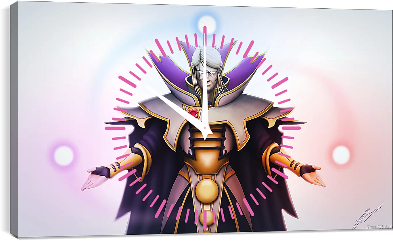 Часы картина - invoker, dota 2, art