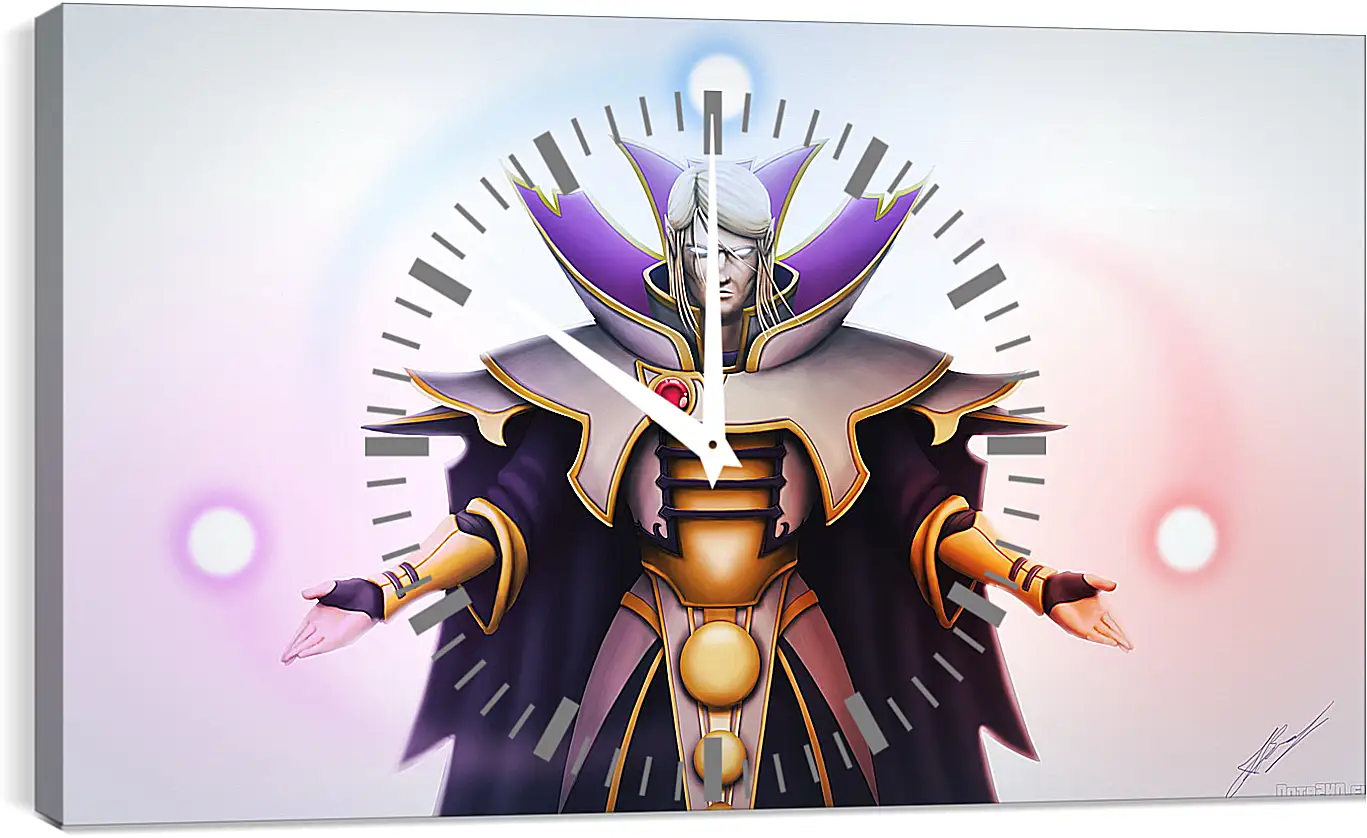 Часы картина - invoker, dota 2, art