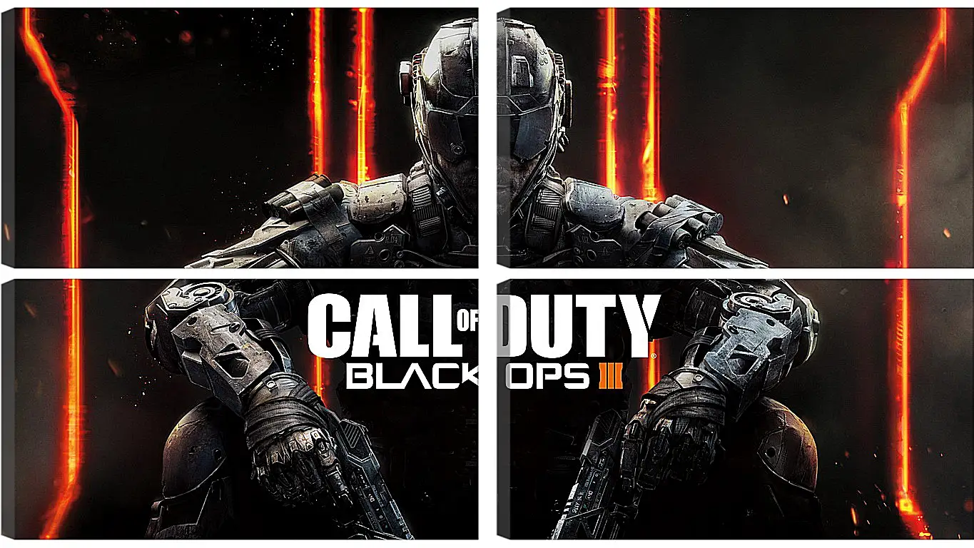 Модульная картина - call of duty, black ops, black ops iii