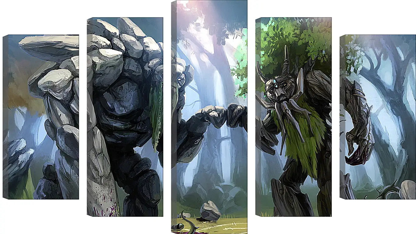 Модульная картина - dota 2, treant protector, trees