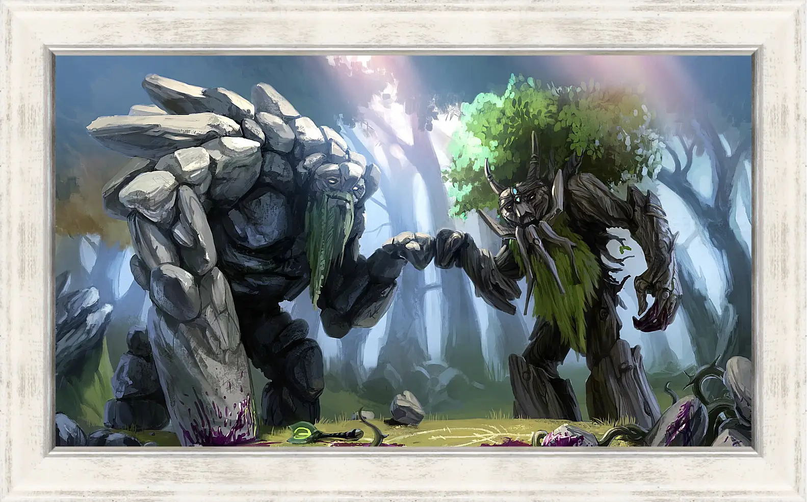 Картина в раме - dota 2, treant protector, trees