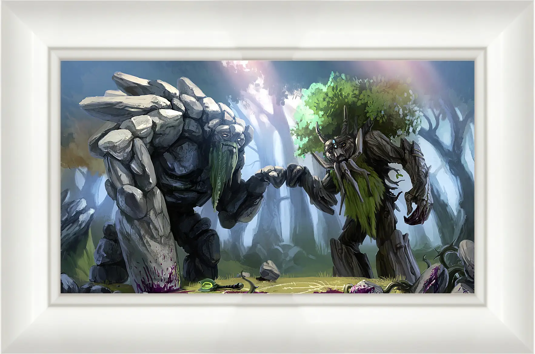 Картина в раме - dota 2, treant protector, trees