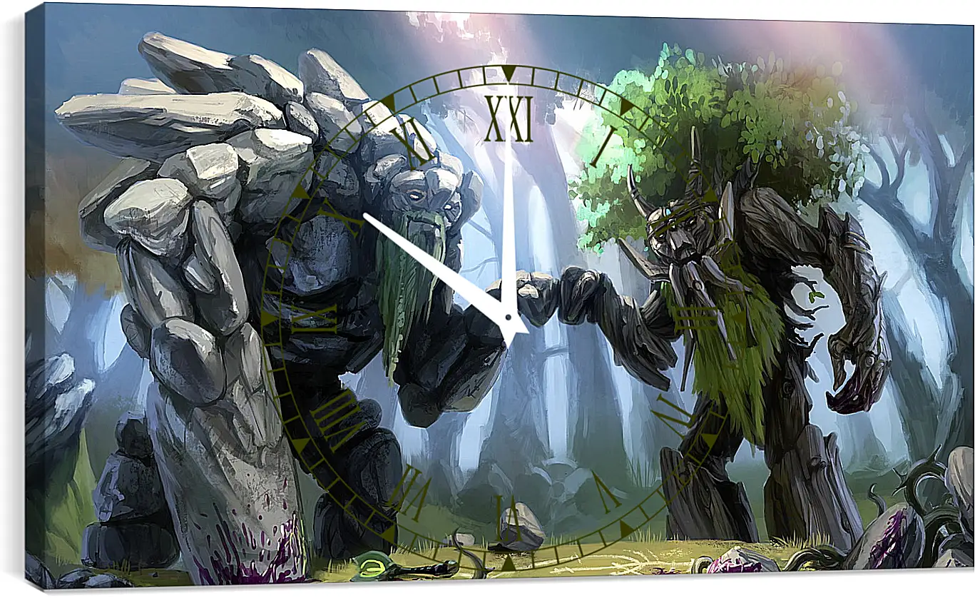 Часы картина - dota 2, treant protector, trees