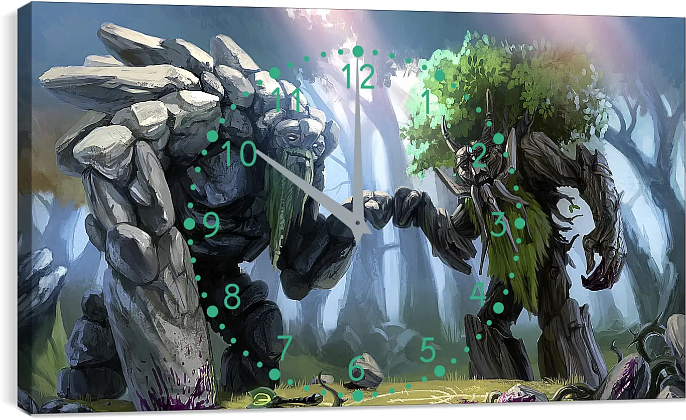 Часы картина - dota 2, treant protector, trees