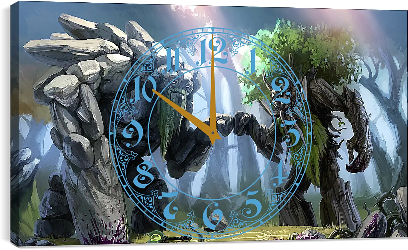 Часы картина - dota 2, treant protector, trees