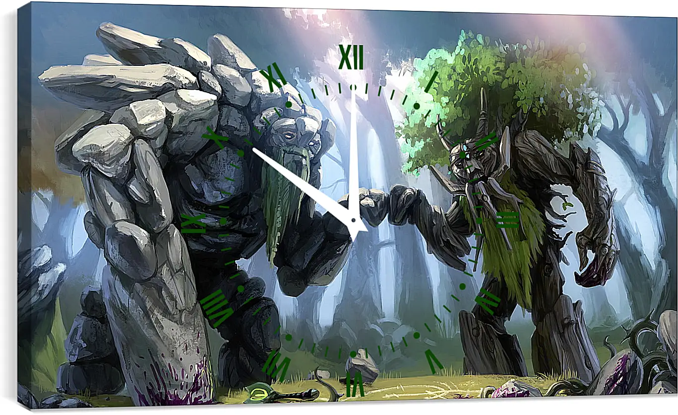 Часы картина - dota 2, treant protector, trees