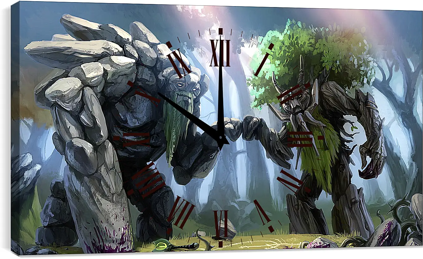 Часы картина - dota 2, treant protector, trees