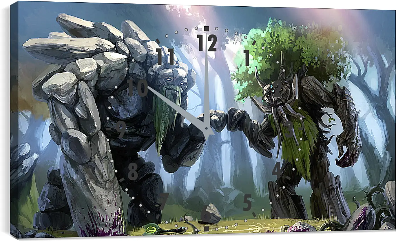 Часы картина - dota 2, treant protector, trees