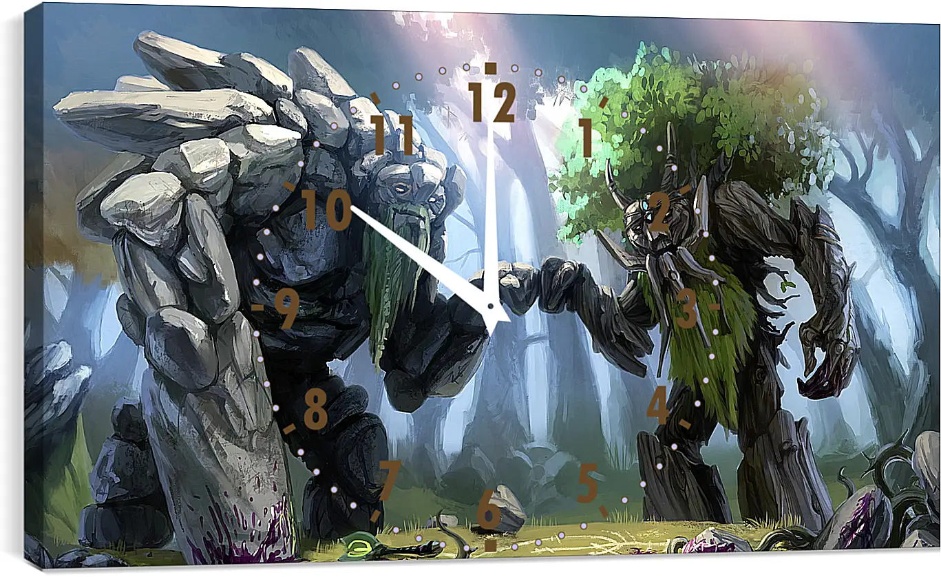 Часы картина - dota 2, treant protector, trees