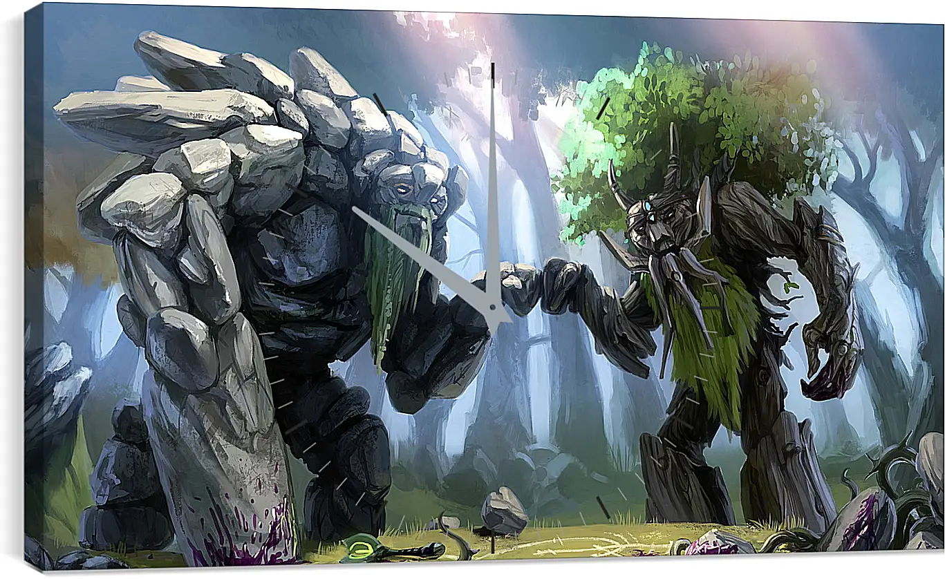 Часы картина - dota 2, treant protector, trees