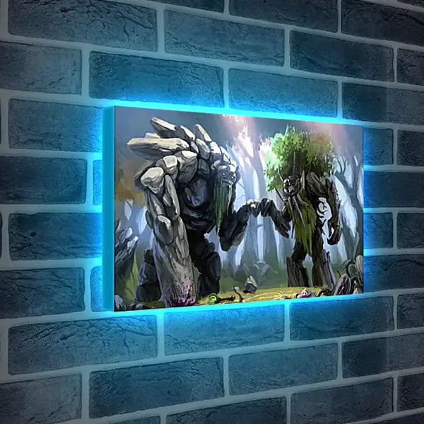 Лайтбокс световая панель - dota 2, treant protector, trees