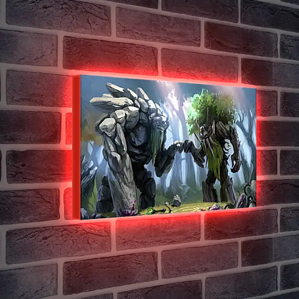 Лайтбокс световая панель - dota 2, treant protector, trees