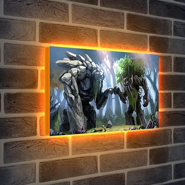 Лайтбокс световая панель - dota 2, treant protector, trees