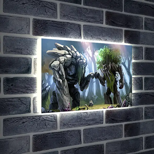 Лайтбокс световая панель - dota 2, treant protector, trees