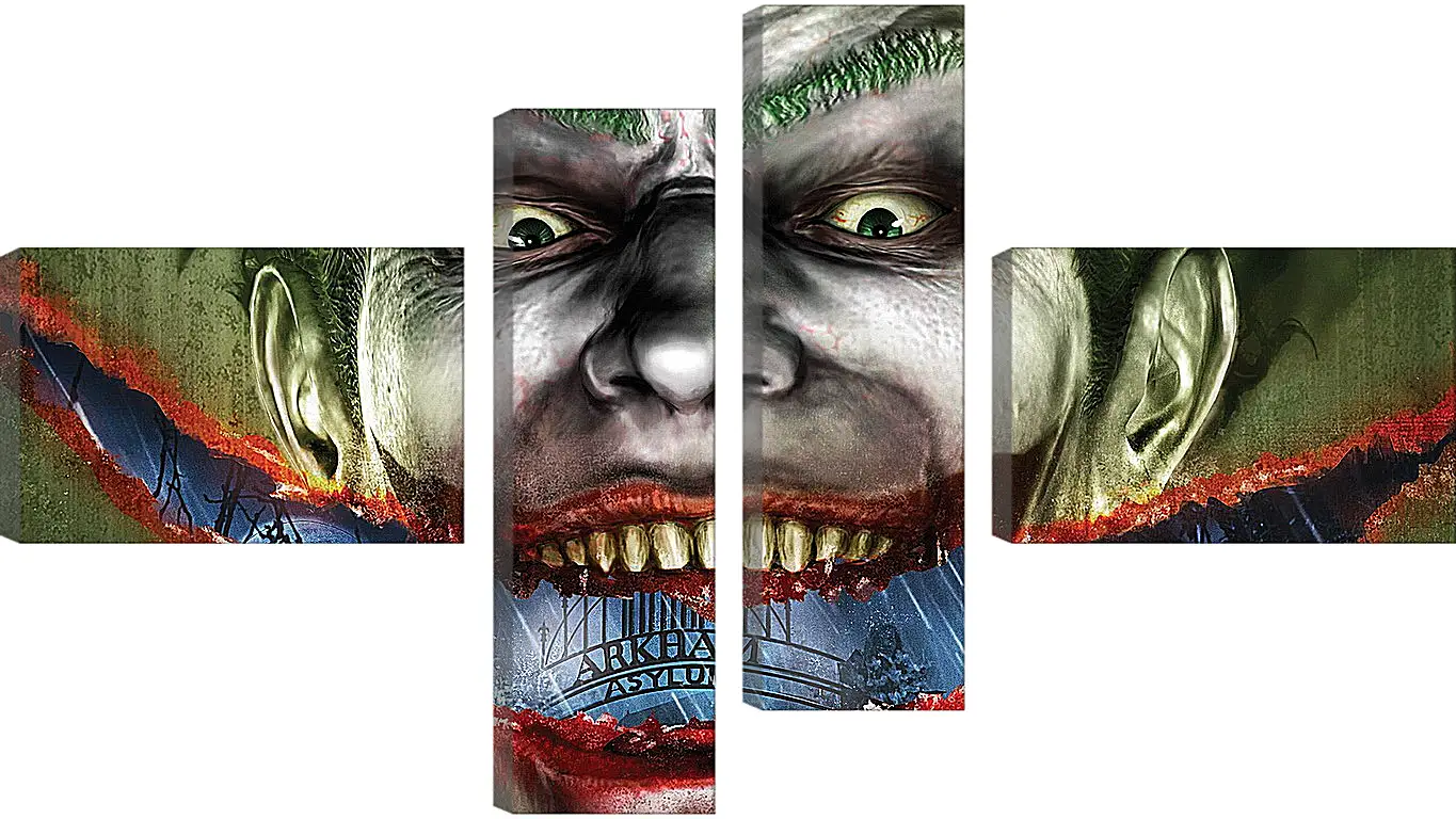 Модульная картина - joker, batman, games