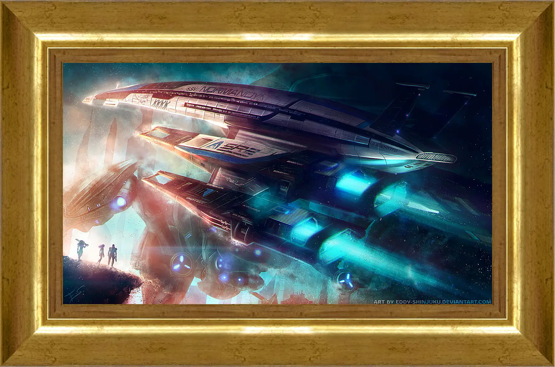 Картина в раме - normandy, mass effect, spaceship
