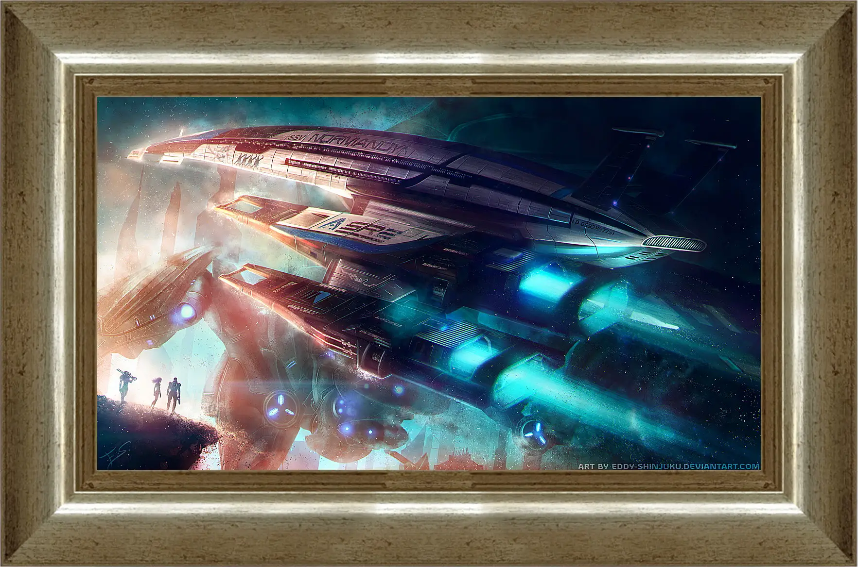 Картина в раме - normandy, mass effect, spaceship
