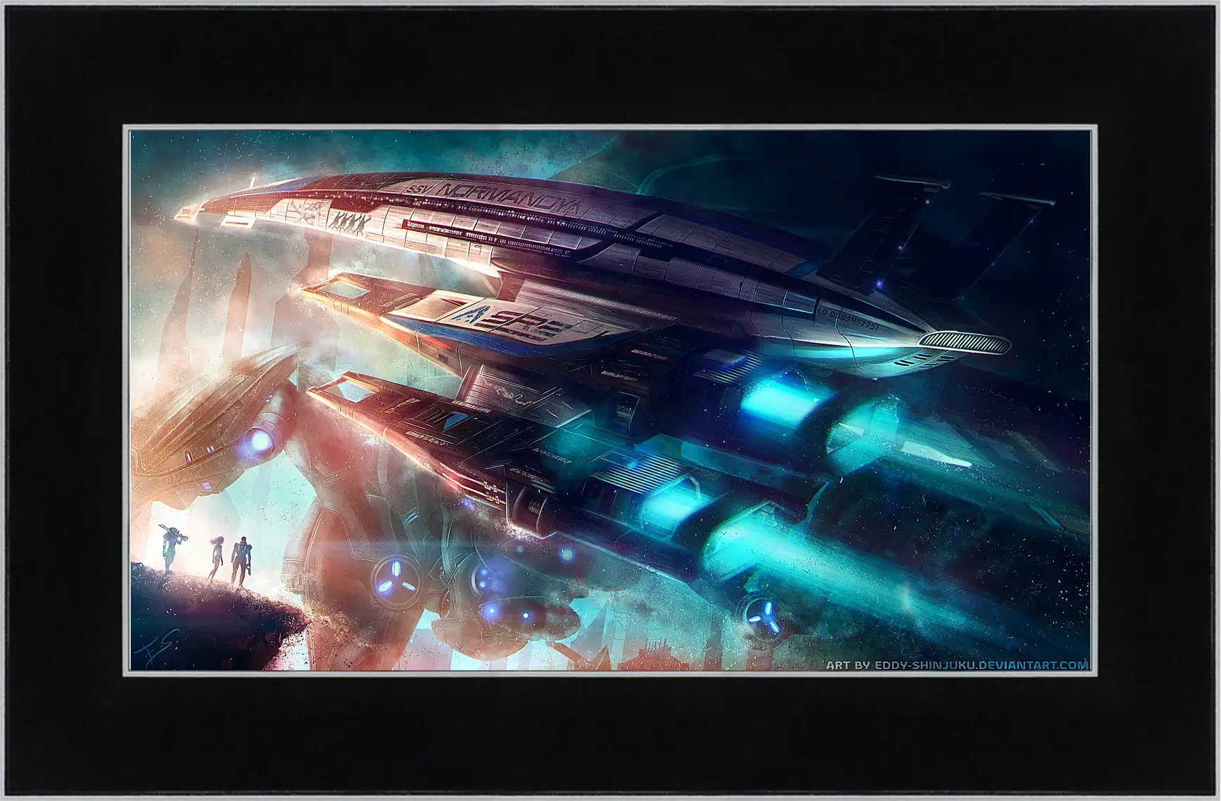 Картина в раме - normandy, mass effect, spaceship
