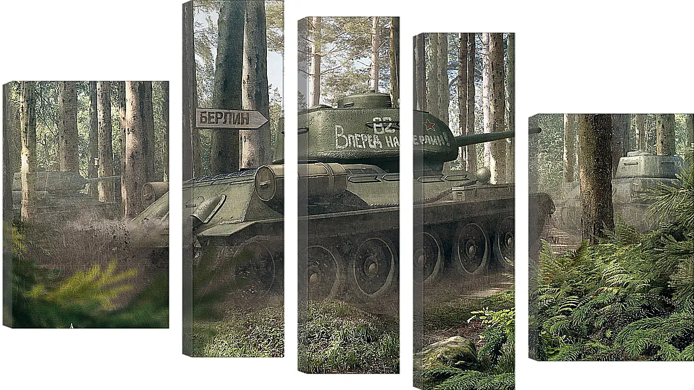 Модульная картина - world of tanks, tank, timber