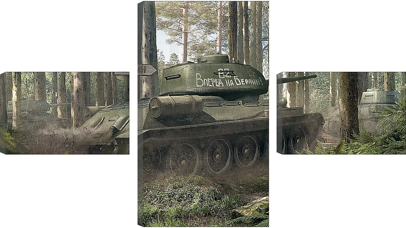 Модульная картина - world of tanks, tank, timber