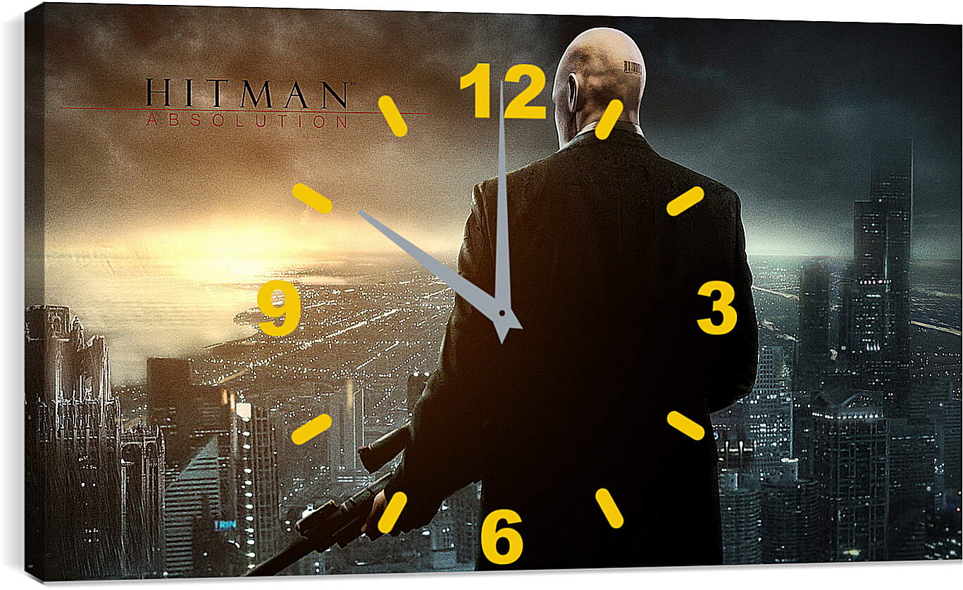 Часы картина - hitman vi, game, 2014
