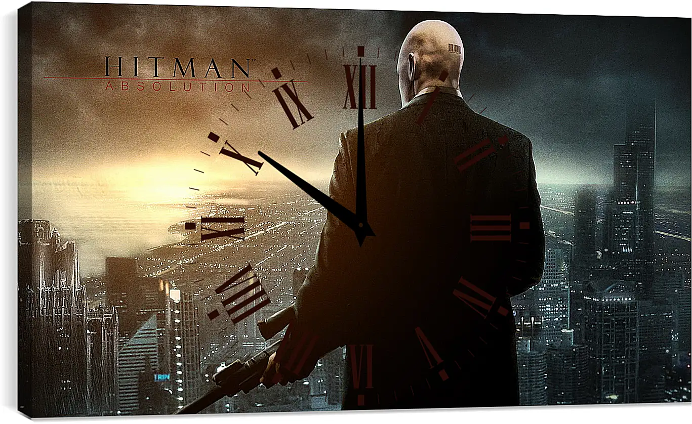 Часы картина - hitman vi, game, 2014
